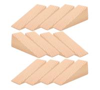 GARIOUANS Tope de Puerta de Cuña Triangular de Madera Natural Antideslizante 12 Piezas 8X3X2 CM para Hogar Oficina Bloqueador de Suelo y Burlete Resistente