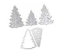 GARIOUANS Troqueles de Corte de Metal para Árbol de Navidad 5 Piezas Plantilla de Troqueles para Manualidades de Papel Álbumes de Recortes y Tarjetas Temáticas Navideñas Molde de Corte