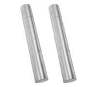 GARIOUANS Tubo Portadocumentos de Acero Inoxidable 3 X 40 Cm, Resistente al Agua, Pack 2 Unidades para Certificados de Nacimiento y Diplomas, Almacenamiento Portátil para Hogar,