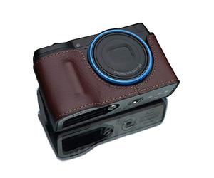 Gariz HG-GRIIIBR - Funda de Piel para Ricoh GR III, Color marrón