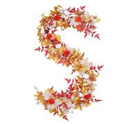 Garland de hojas de otoño, guirnalda de arce, hojas de arce, guirnalda de otoño, hecha a mano, perfecta para Acción de Gracias, Halloween o decoración de la temporada