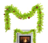 Garland de Navidad - 2,7 m Garlanda de pino realista, Corona de pino de Navidad, UV resistente a los pinos artificiales coronas para escaleras