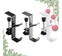 Garland Garland - Juego de 3 ganchos para colgar navideños, 2 en 1, aluminio y almacenamiento de doble gancho | Multi-Purpose Christmas Decor For Home Apartment Businesses Rental