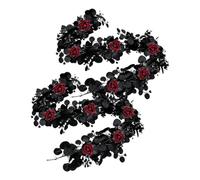 Garland Halloween 2 Pieces Realistic Gothic Long Black Indoor Outdoor