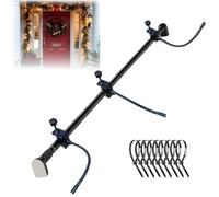 Garland Hanger for Front Door, Christmas Halloween Decoration Holder for Wreaths, No Drilling and Glue Required, Hanging Garlands and Colorful Lights, Suitable for 32"- 80" Door Frame (32"-39")