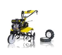 GARLAND Mule 1162NRQG-V20 - Motoazada de Gasolina - Motor 4 T de 208 CC y 81 kg. 6 Grupos de Fresas de 36 cm,Ancho de Trabajo 110 cm. 2V + MA. Progegeplantas y Rueda de Transporte Delantera.