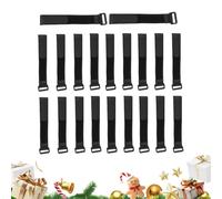 Garland Ties for Stairs - Adjustable Seasonal Wreath Fasteners, Reutilizable Christmas Decor Straps, Secure Hanging Solution for Railings Fences Mantles Decor, Accessory Set, 20 piezas Green