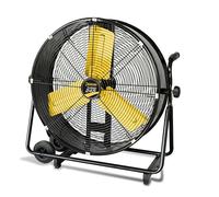 Garland TURBO 24S-V24 - Ventilador industrial de suelo 260W, cabezal oscilante, flujo de aire 131,6 m³/min, ventilador profesional portátil para taller, almacén u oficina