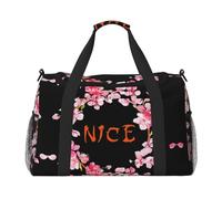 Garlands - Bolsa de viaje con diseño de flores bonitas para fin de semana, para fin de semana, durante la noche, para entrenamiento, deporte, hospital