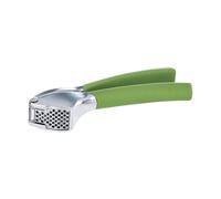 Garlic Crusher Tool, Ginger Mincer Press, 6,5 x 1,57 x 1,02 pulgadas, Squeezer Onion Nut Squeezer, Ergonomic Non Slip Handle, Heavy Duty Stainless Build for Easy Kitchen Prep, Silver and Green