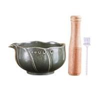 Garlic Grater Bowl - manual kitchen utensil, duradero ginger y garlic grating bowl | herramienta multifunción para chopping, grating and crushing for home cooks cooking enthusiasts women daily meal