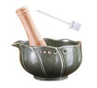 Garlic Grater Bowl - Manual Kitchen Utensils, Ginger Grating Bowl for Home Cooks, Cooking Enthusiasts, Women, Daily Meal Prep, Sauces, Marinades, Dressings, Camping, and Outdoor Cooking