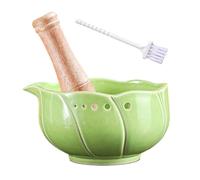 Garlic Grater Bowl - Manual Kitchen Utensils Ginger Grating Bowl For Home Cooks Cooking Enthusiasts Women Daily Meal Sauces Marinades Dressings RV Dorm Camping