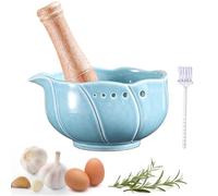 Garlic Grater Bowl - Manual Kitchen Utensils Ginger Grating Bowl For Home Cooks Cooking Enthusiasts Women Daily Meal Sauces Marinades Dressings RV Dorm Camping