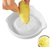 Garlic Grater Plate - Herramienta trituradora de rebabas para uso en la cocina | Placa de molinillo de jengibre eficiente con base antideslizante y trituración fina para cocinar, preparación de
