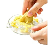 Garlic Grater Plate - Manual Handheld Rotating Embossed Design Garlic & Ginger Graters, Multi-Purpose Vegetable Grater Tool for Sauce, Cheese, Lemon, Chocolate and Kitchen Food Preparation