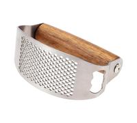 Garlic Mincer Tool, Stainless Steel Crusher, 4.21x2.01in Metal Rocker Masher, Ergonomic Non-Slip Grip, Rustproof Easy-Clean Design for Kitchen Cooking Prep Gadget Use