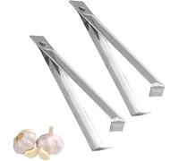 Garlic Peeler Tweezers Stainless Steel Garlic Peeling Clips for Kitchen Easy Quick to Peeled Garlic Peeler (2pcs)