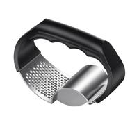 Garlic Press Crusher - 2 In 1 Ergonomic Grip Kitchen Gadgets | Stainless Steel Garlic Press Rocker | For Ginger Scallion Home Apartment Dorm Restaurant Camping Picnic BBQ Meal Prep