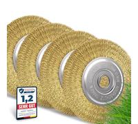 GARLINGO Juego de 4 cepillos para juntas | Compatible con Gloria Multibrush y otros cepillos de alambre | 10 mm de ancho | Accesorios Weedbrush cepillo de repuesto cepillo