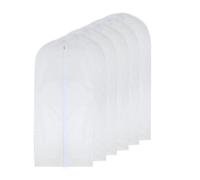 garment Bag clear 24 x 40 Suit Bag Moth Proof garment Bags White Breathable Full Zipper Dust cover for Suit Dance clothes closet Pack of 6