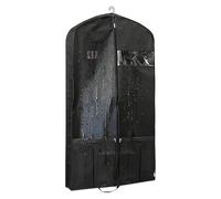 Garment Bags - 43.31x23.62x3.94 Inches, Black Zippered Closet Storage Clothes Cover | Suit Bags with Clear Window For Gowns Clothing Outfit Clothes Dress T-Shirt Jacket Coats