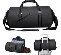 Garment Bags for Travel - Convertible Duffle Garment Bag, Waterproof Carry on Weekender Bag with Shoe Compartmen Suit Bag 2 in 1 Hanging Suitcase for Business Trip Travel Supplie
