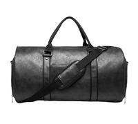 Garment Duffle Bags, Carry Garment Bag, 2 en 1 Leather Dress Suitcase with Shoes Compartment, Large Suit Bag, Convertible Suit Carrier Large Suit Bag for Business Trip, Vacation, Men & Women, Negro