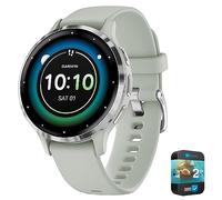 Garmin 010-02785-01 Venu 3S Health Fitness GPS Smartwatch bisel de acero con caja gris salvia de 41 mm | Modelo oficial de socio de EE. UU. | Paquete con paquete de protección mejorada CPS de 2 años