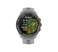 Garmin Approach S70-42 MM - Bisel de cerámica Negra con Banda de Silicona Gris Polvo