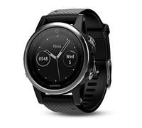 Garmin Fenix 5S - Reloj Multideporte, con GPS y medidor de frecuencia Cardiaca, Lente de Cristal y Bisel de Acero Inoxidable, 42 mm, Plata/Negro