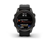 Garmin Fenix 7S Pro Sapphire Solar Edition Smartwatch con Correa, Caja de 42 mm, Gris Carbono DLC Titanio/Negro