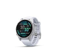 Garmin Fenix 8 AMOLED 43mm Reloj Smartwatch Plateado con Correa de Silicona Blanca