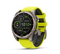 Garmin fēnix® 8-47 mm, Solar, Zafiro, Reloj Inteligente GPS multideportivo Premium, batería de Larga duración, clasificación de Buceo, Linterna LED integrada, Titanio con Banda Amarilla