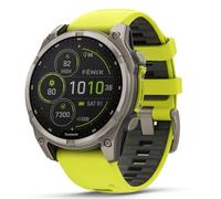 Garmin Fenix 8-47 mm, Solar, Zafiro Titanio con Banda de Silicona de ampiello/Grafito