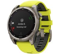 Garmin fenix® 8 47mm Solar Sapphire Titanium Amp yellow/graphite silicone band Nuevo