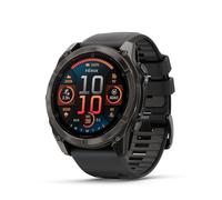 Garmin fēnix® 8-51 mm, AMOLED, Zafiro, Reloj Inteligente GPS multideportivo Premium, batería de Larga duración, clasificación de Buceo, Linterna LED integrada, Titanio DLC Gris Carbono con Banda Gris