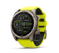 Garmin fēnix® 8-51 mm, Solar, AMOLED, Zafiro, Reloj Inteligente GPS multideportivo Premium, batería de Larga duración, clasificación de Buceo, Linterna LED integrada, Titanio con Banda Amarilla y