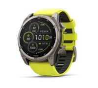 Garmin Fenix 8-51 mm, Solar, Zafiro Titanio con Banda de Silicona de ampiello/Grafito
