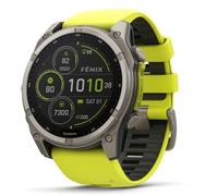 Garmin Fenix 8-51 mm, Solar, Zafiro Titanio con Banda de Silicona de ampiello/Grafito