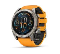 Garmin Fenix 8-51 mm, AMOLED, Saphir-Titan, mit Sparkorange/Graphit-Silikonband