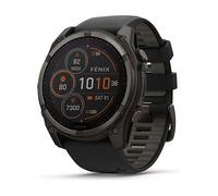 Garmin Fenix 8 51mm Reloj Inteligente Deportivo con Pantalla Solar Táctil de Zafiro, GPS, 32 GB, Pulsómetro, Resistencia al Agua 10 ATM, Banda de Silicona Negra