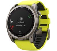 Garmin fenix® 8 51mm Solar Sapphire Titanium Amp yellow/graphite silicone band Nuevo