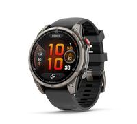 Smartwatch Garmin Fenix 8 Pro LTE/NTN Satelital 47mm AMOLED Titanio con Correa Silicona Negra/Gris