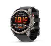 Smartwatch Garmin Fenix 8 Pro LTE/NTN Satelital 51mm AMOLED Titanio con Correa Silicona Negra/Gris
