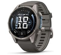 Garmin fēnix 9 GPS Bluetooth Wi-Fi 43mm Titanio con correa de silicona en gris
