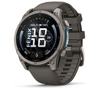 Garmin fēnix 9 GPS Bluetooth Wi-Fi 47mm Titanio con correa de silicona en gris