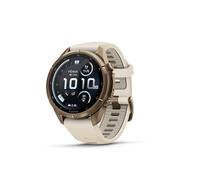 Garmin Fenix 9 Pro - 51 mm, Titanio Dorado otoñal con Correa de Silicona Crema/Francesa | Las Funciones LTE e Inreach no Son compatibles en los Emiratos Árabes Unidos, hasta 31 días laborables