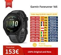GARMIN Forerunner 165 sensor de buey de pulso seguimiento del estrés dinámica de carrera a base de muñeca entrenamiento cruzado de frecuencia cardíaca a base de muñeca Black Today ship