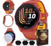 Garmin Forerunner 170 Music Red Pink/Mango 010-03920-13 Paquete con Deco Essentials 2 protectores de pantalla, cubierta antipolvo 3 unidades y exclusivo paquete de protección mejorada CPS de 26 meses